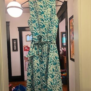 L.L.Bean Signature Lined Cotton A-Line Dress